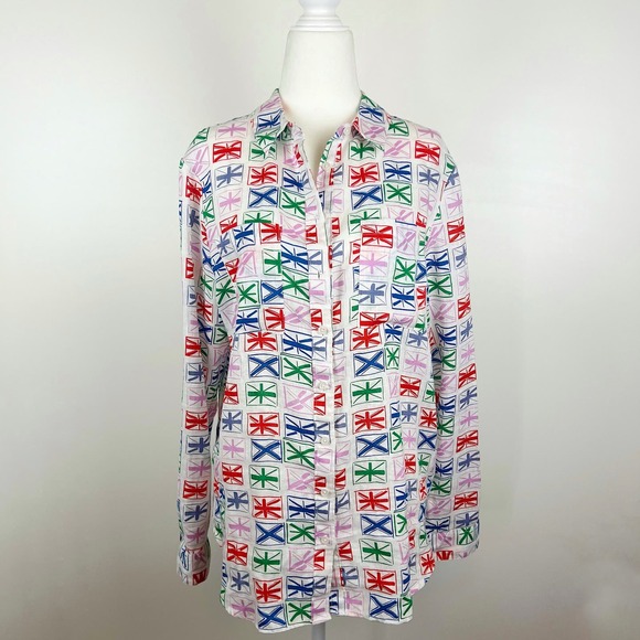 Boden Multicolor Union Jack Button Down Shirt - Picture 3 of 16